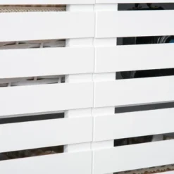 HOMCOM Buffet Sideboard Storage Cabinet With Slat Double Doors, Enclosed Adjustable Shelf And Open Bottom Shelf, White 13 HOMCOM Buffet Sideboard Storage Cabinet With Slat Double Doors, Enclosed Adjustable Shelf And Open Bottom Shelf, White -Homcom Shop GUEST beeba04a 9619 41ec a95d a29b8f01277d