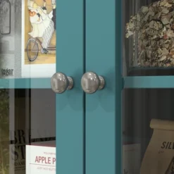 HOMCOM 71" Tall Kitchen Pantry Storage Cabinet With 2 Drawers, Microwave Cabinet With Adjustable Shelves And Glass Doors, Green -Homcom Shop GUEST bff00fb0 39cc 4d9d 9fca 5cbac89390c9