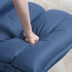 HOMCOM Swivel Floor Chair With Back Support, Microfiber Adjustable Video Gaming Chair For Reading, Lounging, Meditating, Blue -Homcom Shop GUEST c1849f08 1d1d 4b44 9ad7 c0a8df0ccb3d