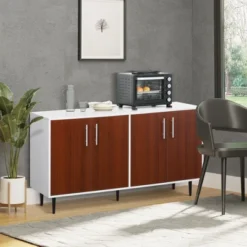 HOMCOM Modern Sideboard, Buffet Cabinet, Console Table With Adjustable Shelves, Anti-Topple Design, And Large Countertop, Brown -Homcom Shop GUEST c278640b f59a 4b60 9a60 f0d255907425
