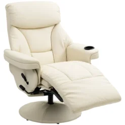 HOMCOM Manual Recliner, Swivel Lounge Armchair With Side Pocket, Footrest And Cup Holder For Living Room, Cream White 9 HOMCOM Manual Recliner, Swivel Lounge Armchair With Side Pocket, Footrest And Cup Holder For Living Room, Cream White -Homcom Shop GUEST c2ae8547 7b8e 43cf be1f 47b8c90d488d