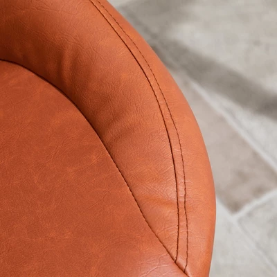 HOMCOM Modern Bar Stools Set Of 2 Swivel Bar Height Barstools Chairs With Adjustable Height, Round Heavy Metal Base, And Footrest 7 HOMCOM Modern Bar Stools Set Of 2 Swivel Bar Height Barstools Chairs With Adjustable Height, Round Heavy Metal Base, And Footrest - Image 5