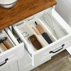 HOMCOM 71" Kitchen Pantry, Freestanding Buffet With Hutch With 3 Drawers, 6 Doors, 2-Tier Countertop And Adjustable Shelves, White -Homcom Shop GUEST c85a2161 1a00 46a7 860e fef2a21703e7