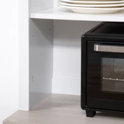 HOMCOM 70" Kitchen Buffet Hutch With 3-Tier Shelving, Freestanding Storage Pantry Cabinet With Adjustable Shelves, Countertop, White -Homcom Shop GUEST c9973eae b34b 4fa2 b8a7 484e213183c8