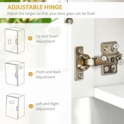 HOMCOM 67" Buffet With Hutch, Modern Kitchen Pantry, Freestanding Storage Cabinet With Framed Glass Doors, Shelves And Drawers, White -Homcom Shop GUEST ca83c826 c300 4b2b bdd8 91dd5c7ae82e