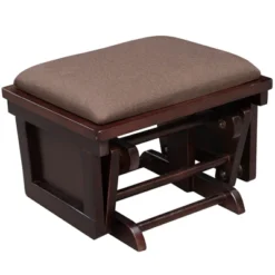 HOMCOM Nursery Glider Rocking Chair With Ottoman, Thick Padded Cushion Seating And Wood Base -Homcom Shop GUEST cb493f33 3ae7 4ddb a9c4 1589627b407e