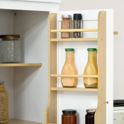 HOMCOM 72" Kitchen Pantry, 4-Door Kitchen Cabinet With 5-tier Storage Shelving, 8 Spice Racks, Interior Drawer And Adjustable Shelves, White 10 HOMCOM 72" Kitchen Pantry, 4-Door Kitchen Cabinet With 5-tier Storage Shelving, 8 Spice Racks, Interior Drawer And Adjustable Shelves, White -Homcom Shop GUEST cca4ef2c 6d55 4c65 a035 c3a6e1bec719