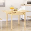 HOMCOM Folding Dining Table With Pine Wood Frame, Drop Leaf Tables For Small Spaces, Foldable Kitchen Table For Dining Room, Natural -Homcom Shop GUEST cff3f67f aa73 4a62 9300 9d839ee63724
