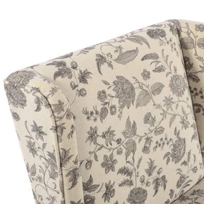 HomCom Upholstered Armless Accent Chair Leisure Side Chair With Wingback Design 8 HomCom Upholstered Armless Accent Chair Leisure Side Chair With Wingback Design - Image 6