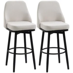 HOMCOM Extra Tall Bar Stools Set Of 2, Modern 360° Swivel Barstools, Dining Room Chairs With Steel Legs And Footrest 17 HOMCOM Extra Tall Bar Stools Set Of 2, Modern 360° Swivel Barstools, Dining Room Chairs With Steel Legs And Footrest -Homcom Shop GUEST d429e80d e667 41cb 8cff c3205dc72c14