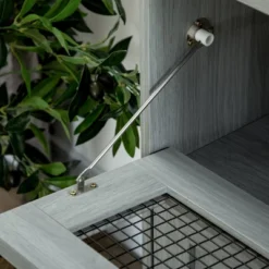 HOMCOM Industrial Buffet Cabinet, Kitchen Sideboard With Metal Grid Flip Drawer, 2-Tier Cabinet, Adjustable Shelf For Living Room, Dining Room, Gray -Homcom Shop GUEST d53d8733 1eb6 455d 9c0e a4a94577bbfb