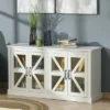 HOMCOM Rustic Kitchen Sideboard, Glass Door Buffet Cabinet, TV Stand With Adjustable Shelf For Dining Room, White 2 HOMCOM Rustic Kitchen Sideboard, Glass Door Buffet Cabinet, TV Stand With Adjustable Shelf For Dining Room, White -Homcom Shop GUEST d5bacfd5 3db8 40c0 bc16 56807ad80a21