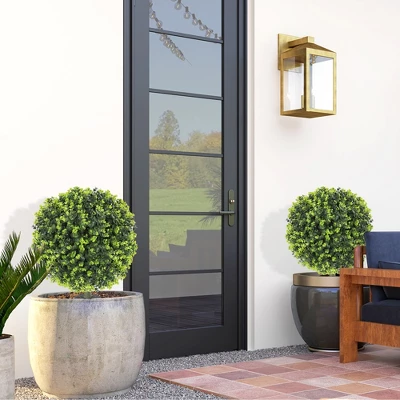 HOMCOM 2 Pack 1.3ft Artificial Eucalyptus Topiary Ball With Ground Stake, Indoor Outdoor Faux Greenery, Faux Plants For Garden, Porch 3 HOMCOM 2 Pack 1.3ft Artificial Eucalyptus Topiary Ball With Ground Stake, Indoor Outdoor Faux Greenery, Faux Plants For Garden, Porch