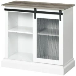 HOMCOM Farmhouse Kitchen Sideboard, Buffet Cabinet With Sliding Barn Door And Adjustable Shelves For Living Room 11 HOMCOM Farmhouse Kitchen Sideboard, Buffet Cabinet With Sliding Barn Door And Adjustable Shelves For Living Room -Homcom Shop GUEST d97f4b9d dcce 4cd4 9148 1667408b1447