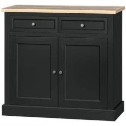 HOMCOM Sideboard Buffet Cabinet With Storage Drawers, 2 Door Kitchen Storage Cabinet With Adjustable Shelves, Coffee Bar For Living Room, Black -Homcom Shop GUEST db7efb84 40b1 44a9 a649 39a804e7a95d