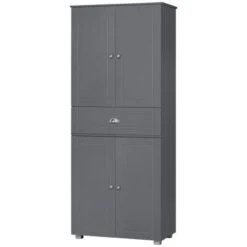 HOMCOM 72" Freestanding Kitchen Pantry Cabinet With 2 Large Double Door Cabinets And 1 Center Drawer, Gray -Homcom Shop GUEST dba36223 4aa0 41d2 bfca 25a882bd3813