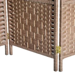 HOMCOM 6' Tall Wicker Weave 3 Panel Room Divider Privacy Screen - Natural -Homcom Shop GUEST dc1e5a4a 7bd2 4a96 9d13 cc5cf39f51fa