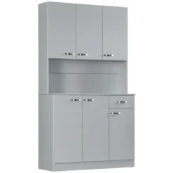 HOMCOM 71" Freestanding Buffet With Hutch, Kitchen Pantry, Cupboard With 6 Doors, 3 Adjustable Shelves, And 1 Drawer -Homcom Shop GUEST dc416202 327a 49d4 8293 f1fd37076d39