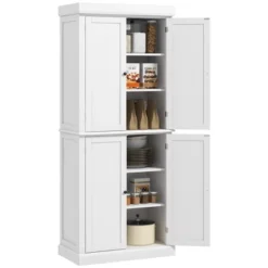 HOMCOM Freestanding Modern 4 Door Kitchen Pantry, Storage Cabinet Organizer With 6-Tier Shelves, And 4 Adjustable Shelves -Homcom Shop GUEST dd52b762 a8a4 4076 89d5 025c071f12fd