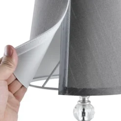 HOMCOM Crystallite Modern Table Lamps For Bedroom Set Of 2, Bedside Desk Lamp For Home Office, Living Room Lamp Set With Fabric Lampshades, Gray -Homcom Shop GUEST de096fdc c601 4093 a1ef a8ecc5ea6d74