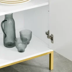 HOMCOM Modern 3 Door Accent Sideboard Storage Cabinet With Chevron Pattern And Adjustable Shelving, Natural Wood 11 HOMCOM Modern 3 Door Accent Sideboard Storage Cabinet With Chevron Pattern And Adjustable Shelving, Natural Wood -Homcom Shop GUEST de11f13c 46e5 4104 a2ef 27ed0d12ab92