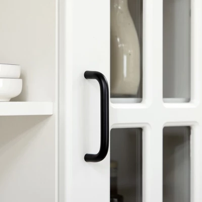 HOMCOM 73" Kitchen Hutch Cabinet With Countertop & Wine Storage, Kitchen Pantry Storage Cabinet Buffet With Hutch, Modern Bar Cabinet Wine Rack, White 7 HOMCOM 73" Kitchen Hutch Cabinet With Countertop & Wine Storage, Kitchen Pantry Storage Cabinet Buffet With Hutch, Modern Bar Cabinet Wine Rack, White - Image 5