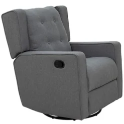 HOMCOM Wingback Recliner Chair Manual Rocking Sofa 360° Swivel Glider With Button Tufted, Padded Seat, Single Home Theater Seating For Living Room Bedroom -Homcom Shop GUEST e0c1a927 0369 4ee0 8d7a 2ba0df5ee826