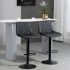 HOMCOM Adjustable Bar Stools Set Of 2, Counter Height Barstools With Swivel Seat Round Steel Base, And Footrest, ‎Black -Homcom Shop GUEST e0c2a40a 5aa1 4250 803b 6b9f71be7de1