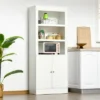 HOMCOM 72" Kitchen Buffet With Hutch, Kitchen Pantry Cupboard With 2 Door Cabinet, And 2 Adjustable Shelves, White -Homcom Shop GUEST e221e081 ffda 4ff0 af11 c63913f6f56e