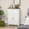 HOMCOM Farmhouse Storage Cabinet, Sideboard With Double Doors, Drawer, And Adjustable Shelf For Kitchen, Bedroom, Living Room, White -Homcom Shop GUEST e466396f 1b29 4371 9d21 0d9874519386