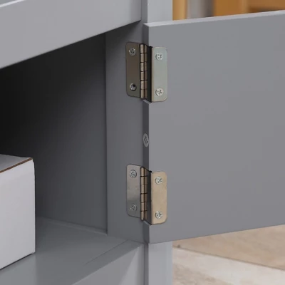 HOMCOM TV Cabinet Stand For TVs Up To 46 Inches, Entertainment Center With Storage Shelf And Cupboard For Living Room 7 HOMCOM TV Cabinet Stand For TVs Up To 46 Inches, Entertainment Center With Storage Shelf And Cupboard For Living Room - Image 5