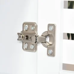 HOMCOM Buffet Sideboard Storage Cabinet With Slat Double Doors, Enclosed Adjustable Shelf And Open Bottom Shelf, White 14 HOMCOM Buffet Sideboard Storage Cabinet With Slat Double Doors, Enclosed Adjustable Shelf And Open Bottom Shelf, White -Homcom Shop GUEST e5df521e da96 4bfc 8cf2 9ed1a6635721