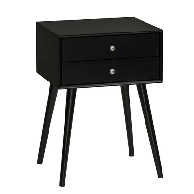 HOMCOM Modern Nightstand With 2 Pull Out Drawers, Side End Table With Display Tabletop And Solid Acacia Legs 6 HOMCOM Modern Nightstand With 2 Pull Out Drawers, Side End Table With Display Tabletop And Solid Acacia Legs - Image 5