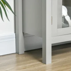 HOMCOM Modern Kitchen Sideboard, Buffet Table With Removable Wine Rack, Glass Door Cabinet And Shelves For Living Room, Kitchen, Entryway, Gray -Homcom Shop GUEST ec377636 b1c5 4a43 b280 b028231571a2