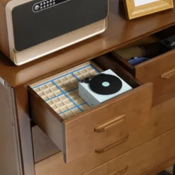 HOMCOM Tall Dresser For Bedroom, 5 Drawer Dresser, Chest Of Drawers With Bamboo Frame, Brown -Homcom Shop GUEST eeac5f70 b6c9 4487 8f54 e749b78fd552