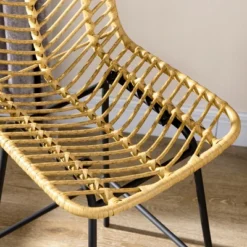 HOMCOM Modern Rattan Bar Stools Set Of 4, Breathable Steel-Base Wicker Counter Height Barstools For Kitchen Counter, Yellow 10 HOMCOM Modern Rattan Bar Stools Set Of 4, Breathable Steel-Base Wicker Counter Height Barstools For Kitchen Counter, Yellow -Homcom Shop GUEST ef155b72 7fe7 4976 a59f cf9041c7a885