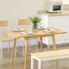 HOMCOM 31.5"/51" Resizing Space Saving Table With Easy To Clean Surface, Folding Dining Table, Small Kitchen Table, Wood Dining Table 4–6 People, Oak -Homcom Shop GUEST efc530b2 6e0c 4673 b144 52315a68ae9a