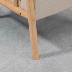 HOMCOM Accent Chair, Upholstered Arm Chair For Living Room Furniture, Comfy Chair For Bedroom, Living Room Chair, Set Of 2, Beige -Homcom Shop GUEST f09c0e7b bdc5 44e3 ae24 ffcf3e9273f8