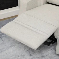 HOMCOM Electric Power Recliner Armchair With USB Charging Station, Sofa Recliner With Linen Upholstered Seat And Retractable Footrest, Cream White -Homcom Shop GUEST f0f23546 1549 4ff0 afe7 1ca1930a9daa