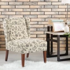HomCom Upholstered Armless Accent Chair Leisure Side Chair With Wingback Design 16 HomCom Upholstered Armless Accent Chair Leisure Side Chair With Wingback Design -Homcom Shop GUEST f1067aa5 b12a 4305 9522 ed6f2847b2ed