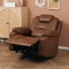 HOMCOM Overstuffed Manual Recliner Chair With Thick Sponge Padded Headrest And Armrest, And Rocking Function, Brown -Homcom Shop GUEST f27afe9e 5676 43e9 9b5f 4d54626c6b36