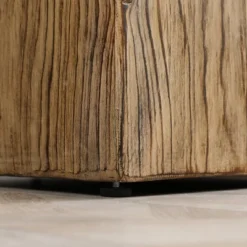 HOMCOM Decorative Side Table With Square Tabletop, Rustic Concrete End Table With Wood Grain Finish, For Indoors And Outdoors, Natural -Homcom Shop GUEST f3132016 a09e 4e01 ab6e ccdbf6235db4