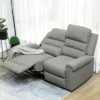HOMCOM Modern Loveseat Recliner Sofa With Thick Sponge Padding, 2 Seater Couch Recliner Couch Manual Reclining Sofa Loveseat Couch, Gray -Homcom Shop GUEST f4ab5cc9 2557 4a97 8ecd 454a3d2f0778