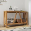 HOMCOM Farmhouse Console Table With Storage Shelf, Rustic Sofa Table With Anti-tipper For Living Room Furniture, Bedroom And Entryway -Homcom Shop GUEST f8467f8d d7a6 4cd1 9ec4 7fa3c5220e5e
