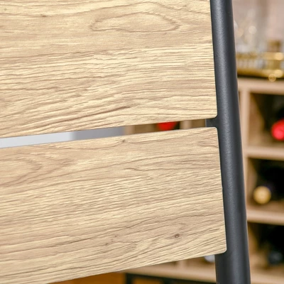 HOMCOM Rustic Country Wood Top 3 Piece Kitchen Table Dining Set With 2 Matching Chairs & Versatile Design For Small Space 8 HOMCOM Rustic Country Wood Top 3 Piece Kitchen Table Dining Set With 2 Matching Chairs & Versatile Design For Small Space - Image 6