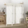 HOMCOM 4-Panel Folding Room Divider, 5.6 Ft Tall Freestanding Paulownia Wood Privacy Screen Panels For Indoor Bedroom Office -Homcom Shop GUEST fa229780 d1bd 4d67 8f6e c3e67e7accd6