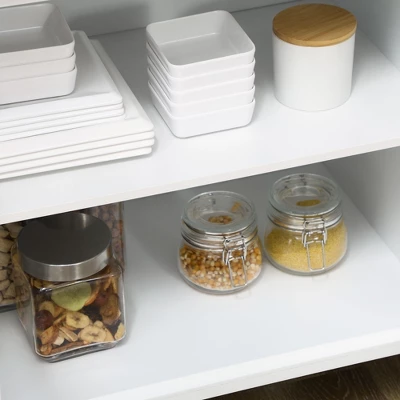 HOMCOM Kitchen Sideboard, Buffet Cabinet With 5 Storage Drawers And Double Glass Door Cupboard For Living Room, White 6 HOMCOM Kitchen Sideboard, Buffet Cabinet With 5 Storage Drawers And Double Glass Door Cupboard For Living Room, White - Image 4