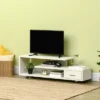 HOMCOM Modern TV Stand For TVs Up To 45", TV Cabinet With Storage Shelf And Drawer, Entertainment Center For Living Room Bedroom, White -Homcom Shop GUEST fbce23aa efa6 407f 8c90 054bffce2076