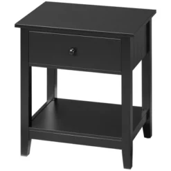 HOMCOM Modern Style Nightstand, Side Table With Drawer And Storage Shelf For Bedroom, Or Living Room 13 HOMCOM Modern Style Nightstand, Side Table With Drawer And Storage Shelf For Bedroom, Or Living Room -Homcom Shop GUEST fbd68964 e1df 451c 8355 1ca7a94ef75f