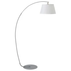 HOMCOM Arched Floor Lamp, Modern Standing Lamp With Foot Switch & Metal Base, Corner Reading Lamps Tall Pole Light For Office Bedroom Living Room -Homcom Shop GUEST fda09ec3 92c8 4c12 9e7c 2da358fbce86